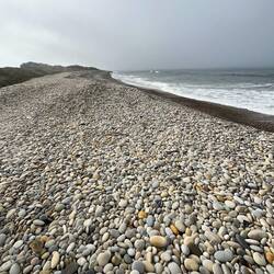 Part of the trail. Rock trail on the beach.
