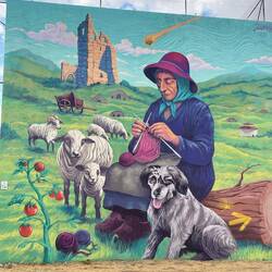 Another cool mural along the way.