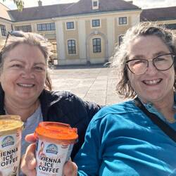 Viennese iced coffee to help us navigate without Mickey!