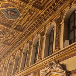 Angels and semi-naked women adorning the theatre.