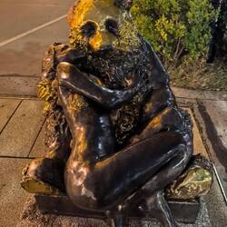 Strange sculpture on our wanderings.