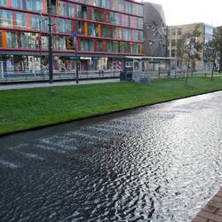 Described as a sculpture, the bubbling water spells 'no matter, try again, fail again, fail better'