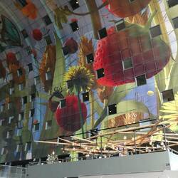 The interior boasts the biggest work of art in the world (this pic is just a very small sample)