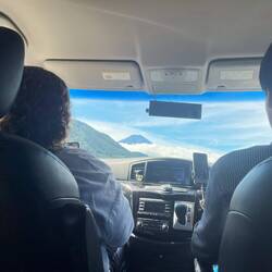 First sight of Fujisan from the road