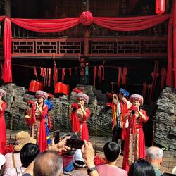 Part of the walk included a recreation of a traditional wedding.