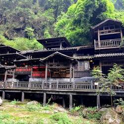 Actual home of a very wealthy family from ~100 yrs ago (repaired/reinforced for current viewing).