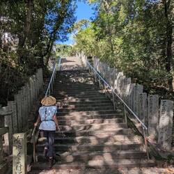 I climb the steps at Temple 10