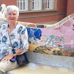Yours truly on the promenade bench