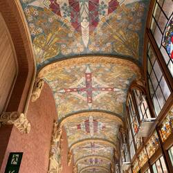 The mosaic roof in the admin building
