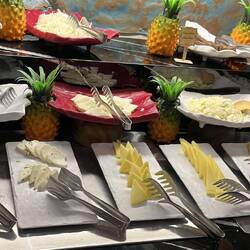 Just a selection of cheeses at our breakfast buffet