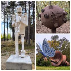 Und Kunst gab's unterwegs auch