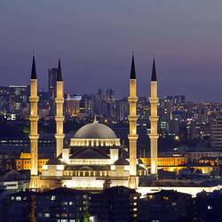 View of Ankara Mosque from our hotel terrace