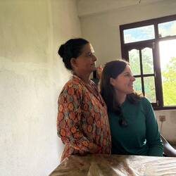 Close bond with host mother. Her children are grown and are far away.