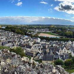 Panorama view of Chinon and the Vienne