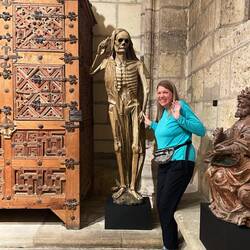 I don't really know what this guy was doing in the cathedral museum, but he was a little spooky. 💀