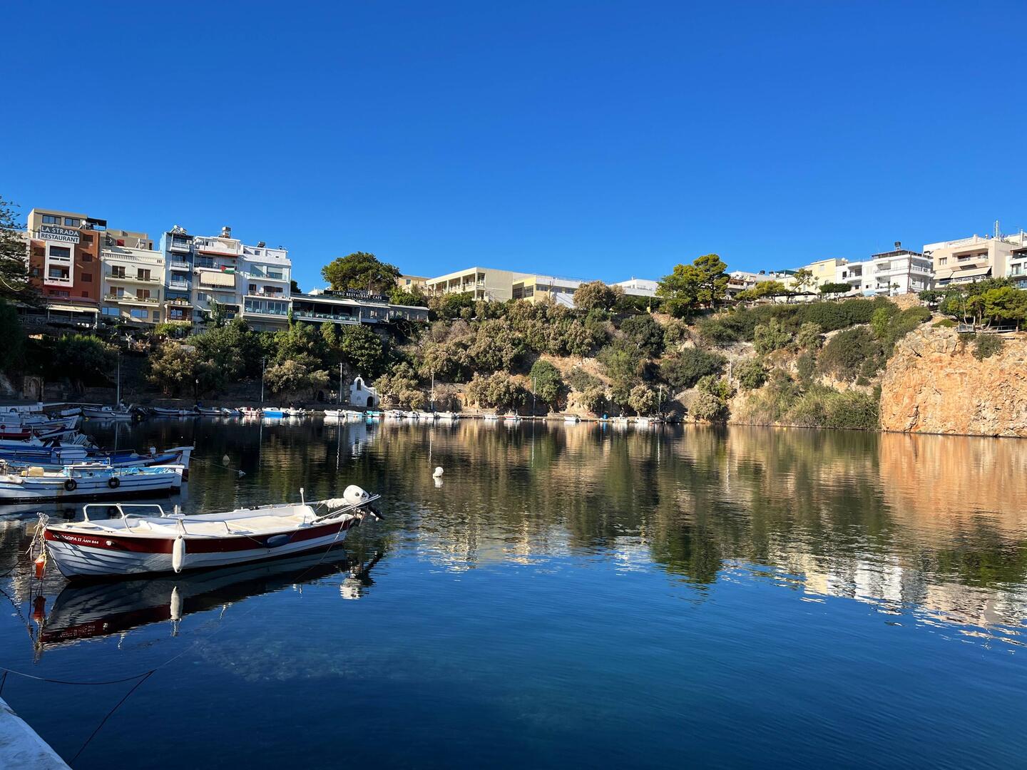 Round lake in the center of the town