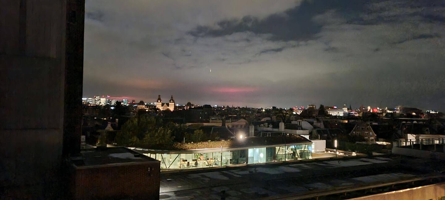 Blick aus unserem Zimmer bei Nacht