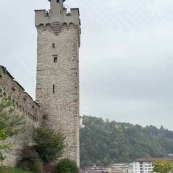 View of the city wall and surrounding city
