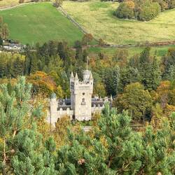 First view of Balmoral Castle from our hike