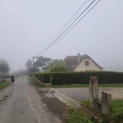 Misty morning setting off