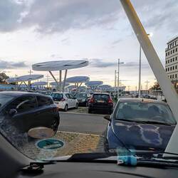 Dit is de parkeerplaats in Reggio Calabria