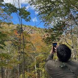 Me taking a pic of Sean at Bubble Rock