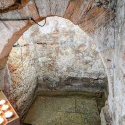 Frühchristliche Taufstelle, Wasser war ursprünglich tiefer