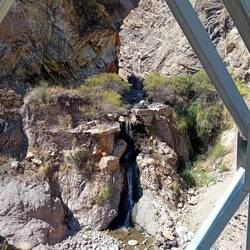 The bridge supports could happily swallow a bicycle and rider