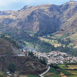 Looking back down on Cajatambo