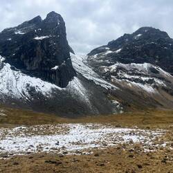 And now the descent, it obviously snowed last night
