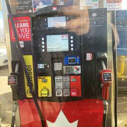 Kurzer Halt zum Auftanken mitten in den Rockies.