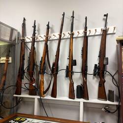 They have a large gun collection from different wars and countries