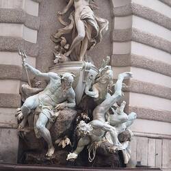 "Power of the sea" sculptural fountain on Hofburg