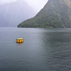 Our mooring for the night, in Harrison Cove