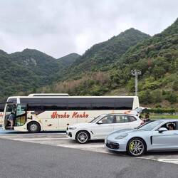 Das Bild auf dem Autobahnrastplatz ist fast wie daheim