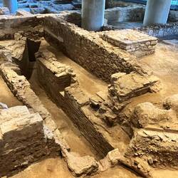 Remains of houses, underneath the Acropolis Museum