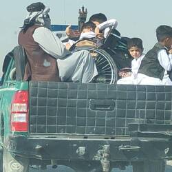 Everything can be a taxi - e.g. a pickup with a machine gun mount to transport a kid in a wheelchair