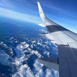 Schnee auf den Alpengipfeln