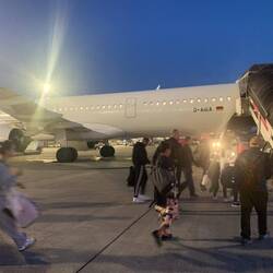 Unser Flugzeug für den Heimflug