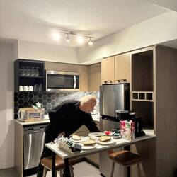 Hier haben wir unser einfaches, aber leckeres Abendessen zubereitet.