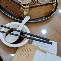 Part of lunch: these dumplings are awesome!