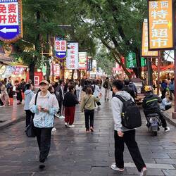 More of the Muslim Quarter thoroughfare.