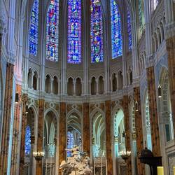 Beautiful glass and statue