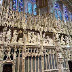 Choir screen. Shows stories from the bible