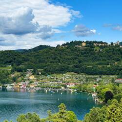 View from our hike up to Sacro Monte di Orta — Orta San Giulio, Italy.
