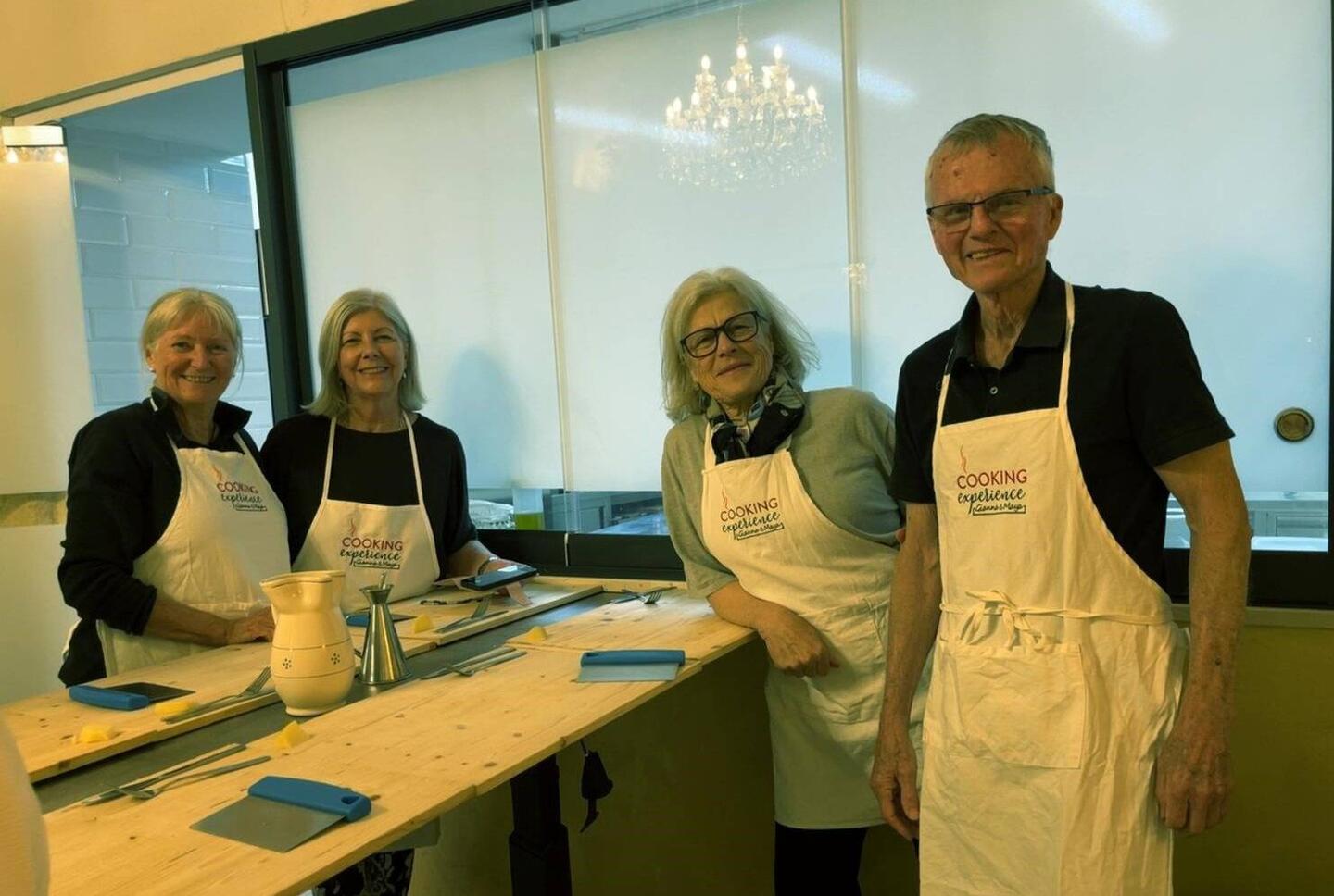 Yes Chef!! Ursula, Jo, Jo-Ann, Tony all looking the part.