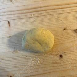 We all made individual balls of dough like this. Number 0 flour for focaccia.
