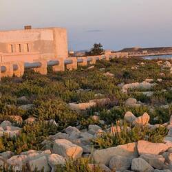 Der heutige Übernachtungsplatz im Morgenlicht