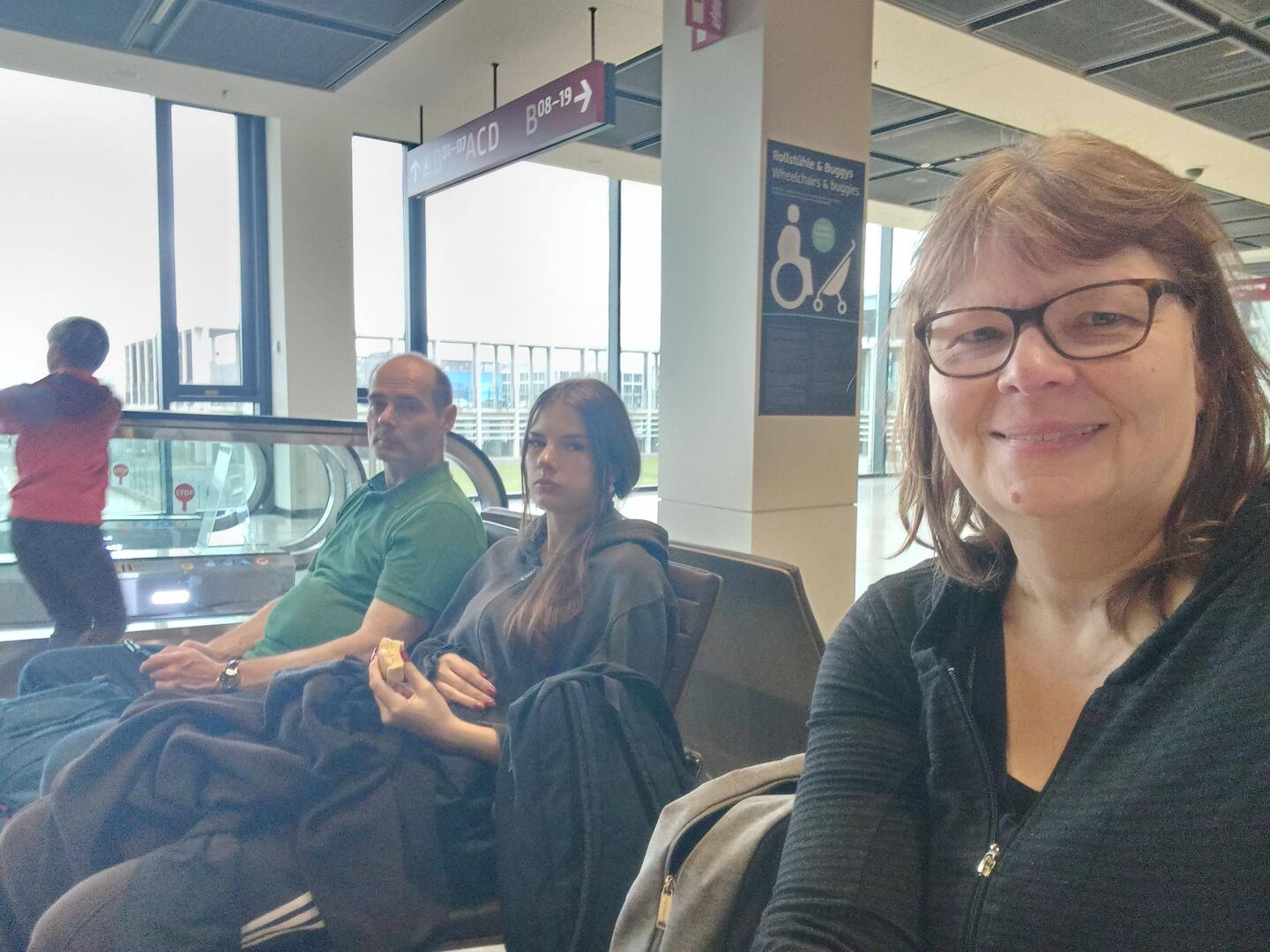 Warten auf den Abflug