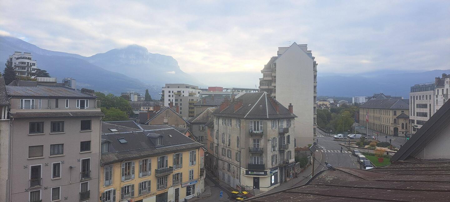 Aussicht von der Wohnung im 4. Stock